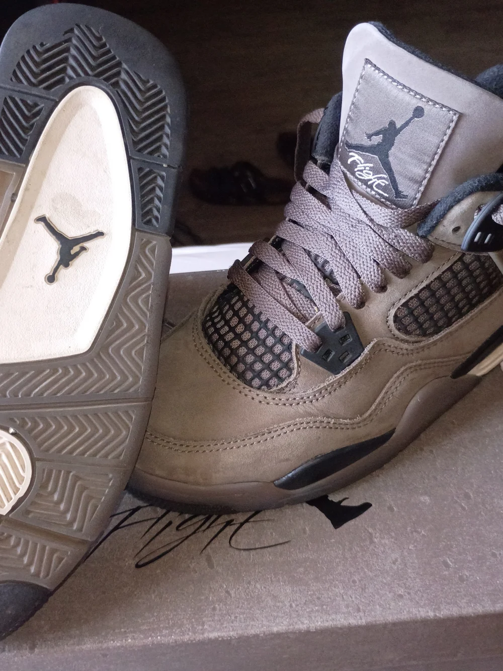 Jordan Kids Suede Sneakers in Taupe